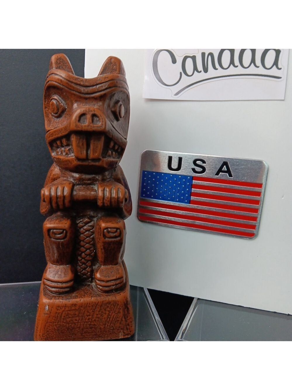 Thorn Arts Simulated Wood Figurine - Made in Canada - Signed